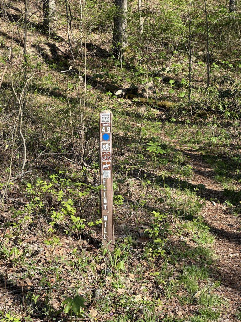 Flint Mill Trail Marker. Eremos became a trail marker for my life. | Guded Christian Hiking