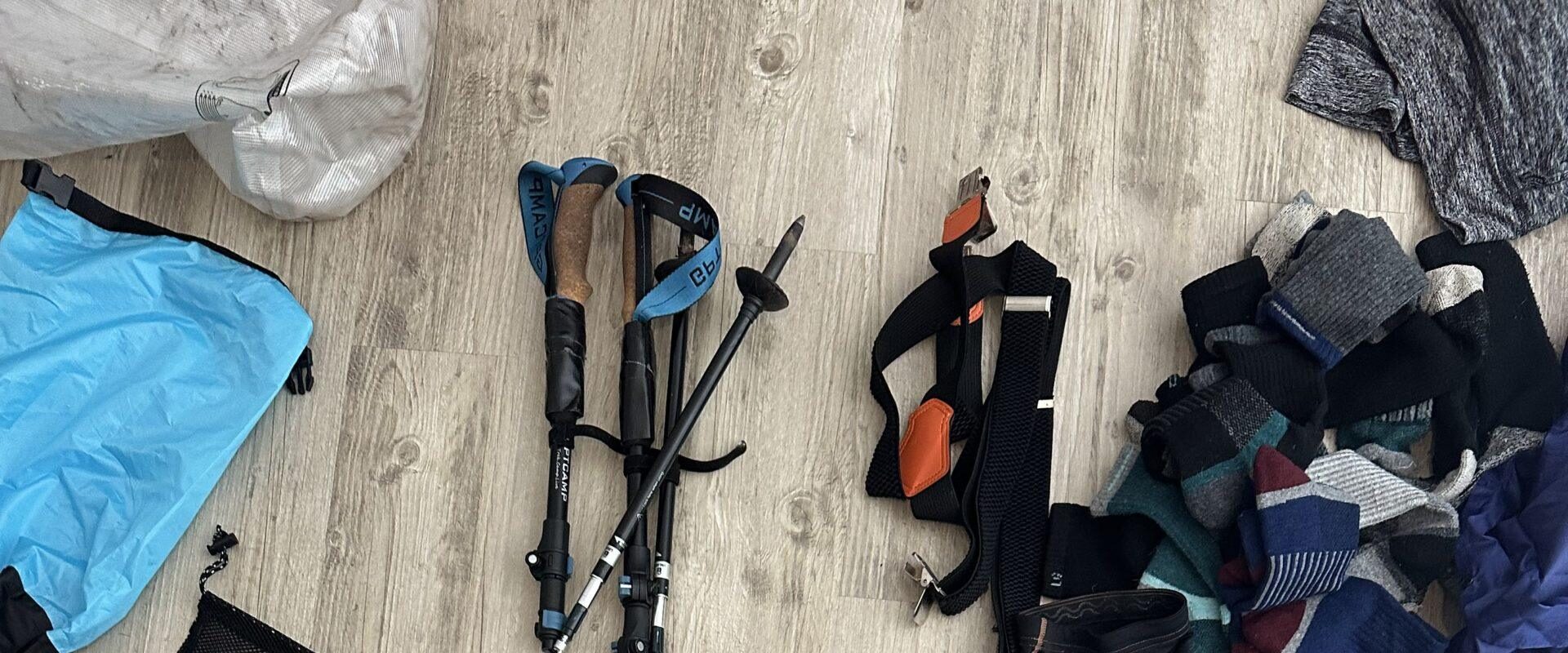 Hiking Gear Ready to pack