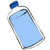Hand drawn water bottle.