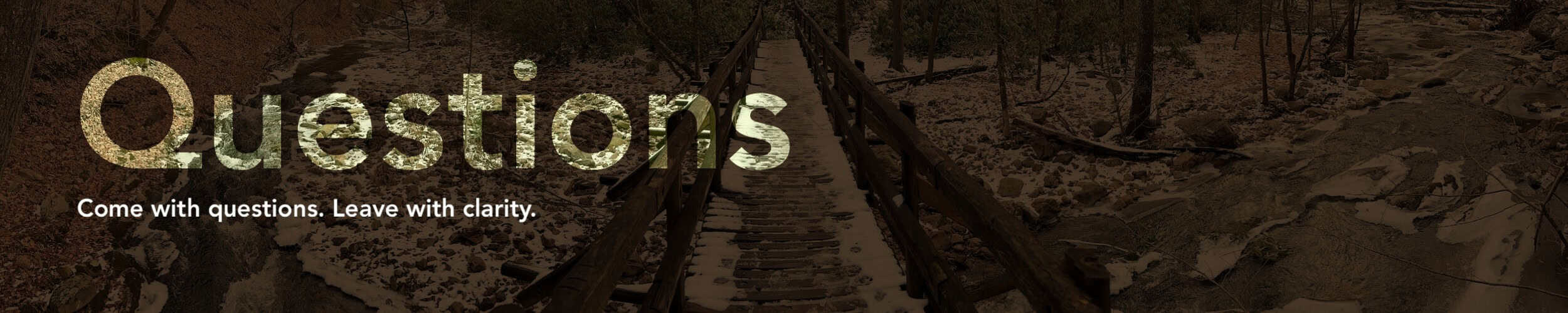 Eremos | Questions | Come with questions. Leave with clarity.